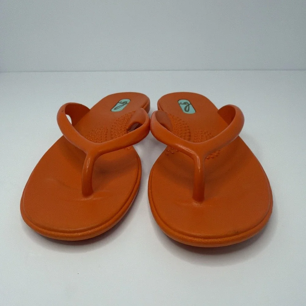 Oka B Sandal Flip Flop Thong Orange Xs Kids 3-4 Costal Beach Vacation Spring